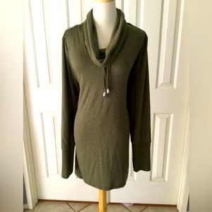 Olive Green Cowl Neck Sweater 2X